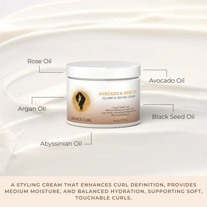Bounce Curl Avocado & Rose Oil Clump & Define Cream